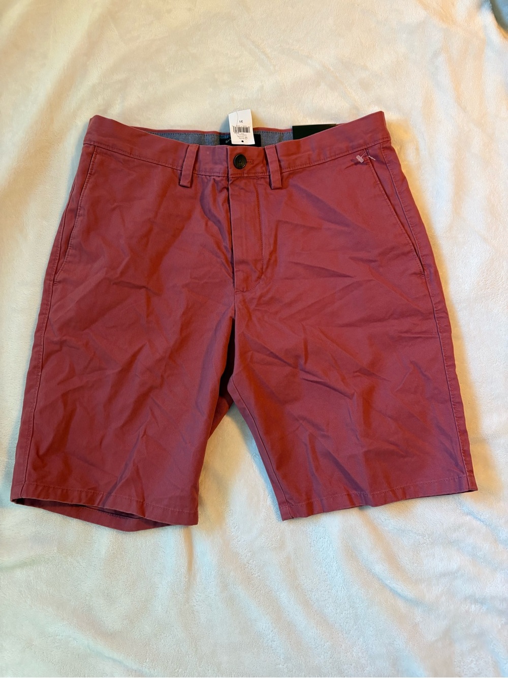 Banana Republic Aiden Men's Brick Red Flat-Front Shorts size 31W
